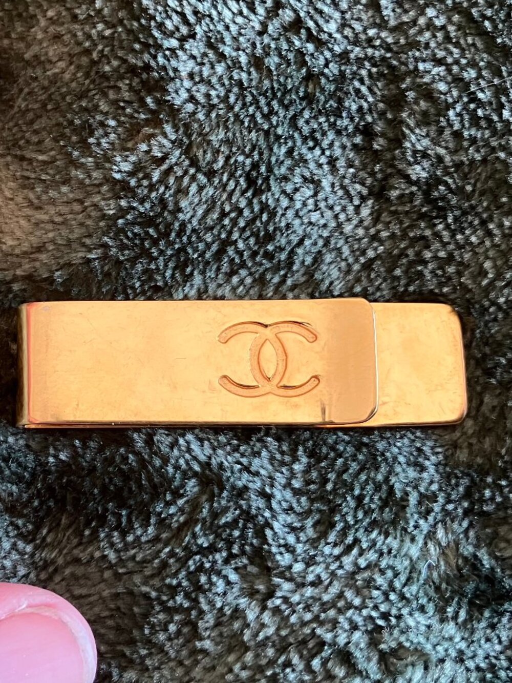 Chanel Gold-Plated Money Clip- good condition!